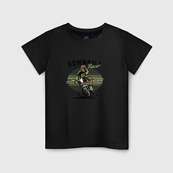 Футболка хлопковая детская Велосипедист sport, цвет: черный
