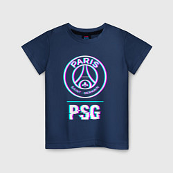 Детская футболка PSG FC в стиле Glitch