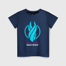 Детская футболка Символ Dead Space в неоновых цветах
