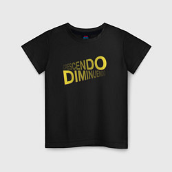 Футболка хлопковая детская Crecsendo diminuendo, цвет: черный