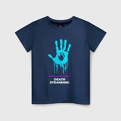 Детская футболка Символ Death Stranding в неоновых цветах