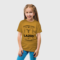 Футболка хлопковая детская Lazio: Football Club Number 1 Legendary, цвет: горчичный — фото 2