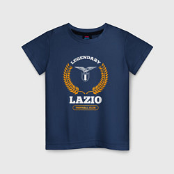 Детская футболка Лого Lazio и надпись Legendary Football Club
