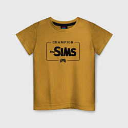 Детская футболка The Sims Gaming Champion: рамка с лого и джойстико