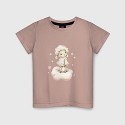Детская футболка Овечка на облаке