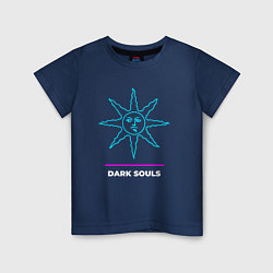 Детская футболка Символ Dark Souls в неоновых цветах