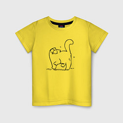 Детская футболка Прикольный котживотное