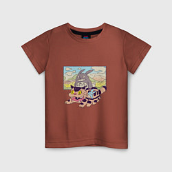 Детская футболка Тоторо на котобусе