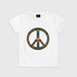 Футболка хлопковая детская Pacific symbol, цвет: белый