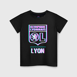 Детская футболка Lyon FC в стиле Glitch