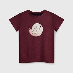 Детская футболка Милая круглая птичка