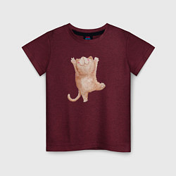 Детская футболка Рыжий пушистый котик
