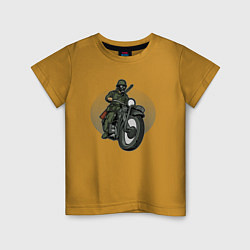 Детская футболка Сталкер на мотоцикле