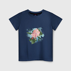 Детская футболка Нежный жасмин с яркими акварельными пятнами
