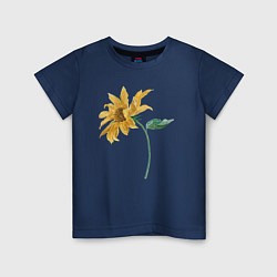 Детская футболка Branch With a Sunflower Подсолнух