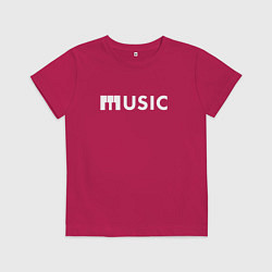 Детская футболка MUSIC с Клавишами Фортепиано