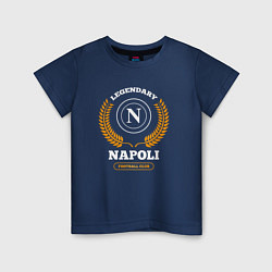 Детская футболка Лого Napoli и надпись Legendary Football Club