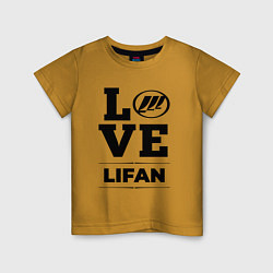 Футболка хлопковая детская Lifan Love Classic, цвет: горчичный