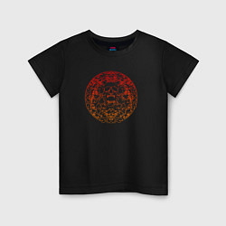 Детская футболка Skull red orange gradient