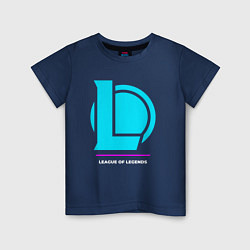 Детская футболка Символ League of Legends в неоновых цветах