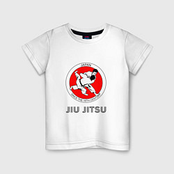 Футболка хлопковая детская Jiu Jitsu: since 16 century, цвет: белый