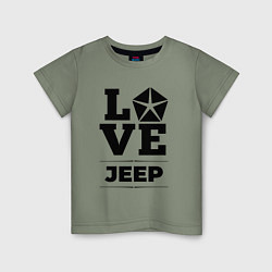 Футболка хлопковая детская Jeep Love Classic, цвет: авокадо