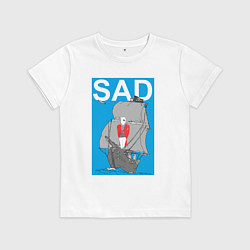 Детская футболка Искусство грустить на корабле