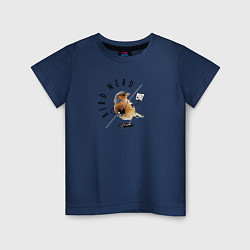 Детская футболка Птица ботаник
