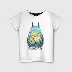 Детская футболка Тоторо - ветка сакуры