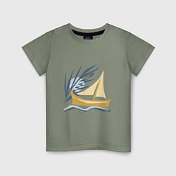 Детская футболка Парусник в океане