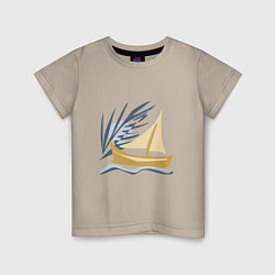 Детская футболка Парусник в океане