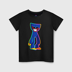 Детская футболка Poppy Playtime: Хагги Вагги разноцветный неон