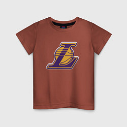 Детская футболка ЛА Лейкерс объемное лого