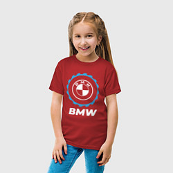 Футболка хлопковая детская BMW в стиле Top Gear, цвет: красный — фото 2