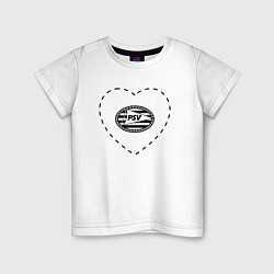 Детская футболка Лого PSV в сердечке