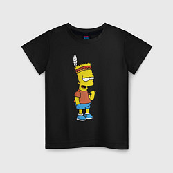 Детская футболка Барт Симпсон - индеец