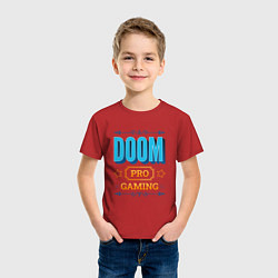 Футболка хлопковая детская Игра Doom pro gaming, цвет: красный — фото 2