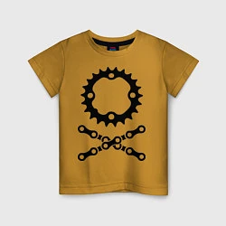 Детская футболка Велосипедная цепь и звездочка