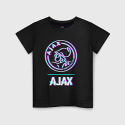 Детская футболка Ajax FC в стиле glitch