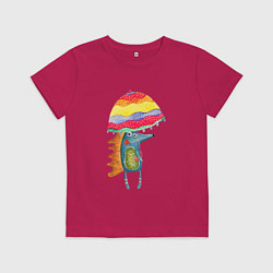 Детская футболка Ежик под зонтиком