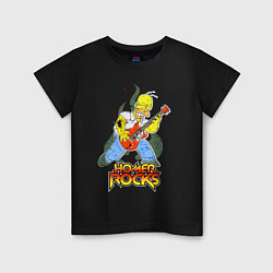 Детская футболка Гомер - рок гитарист