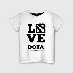 Футболка хлопковая детская Dota love classic, цвет: белый