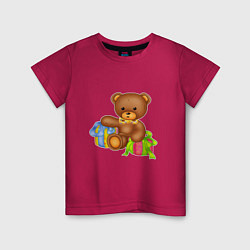 Детская футболка Плюшевый мишка с подарками