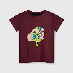 Детская футболка Земля в руке