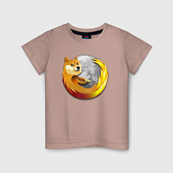 Детская футболка Пёсик Доге охватывает планету