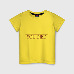 Детская футболка Dark Souls - You Died