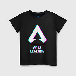 Детская футболка Apex Legends в стиле glitch и баги графики