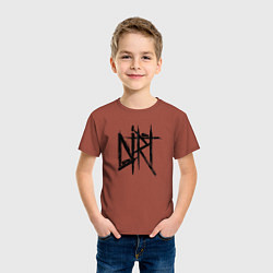 Футболка хлопковая детская Dirt, цвет: кирпичный — фото 2