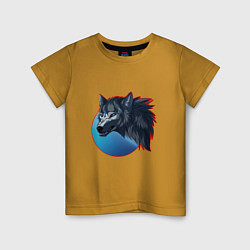 Детская футболка Морда ночного волка
