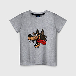 Детская футболка Волк с высунутым языком